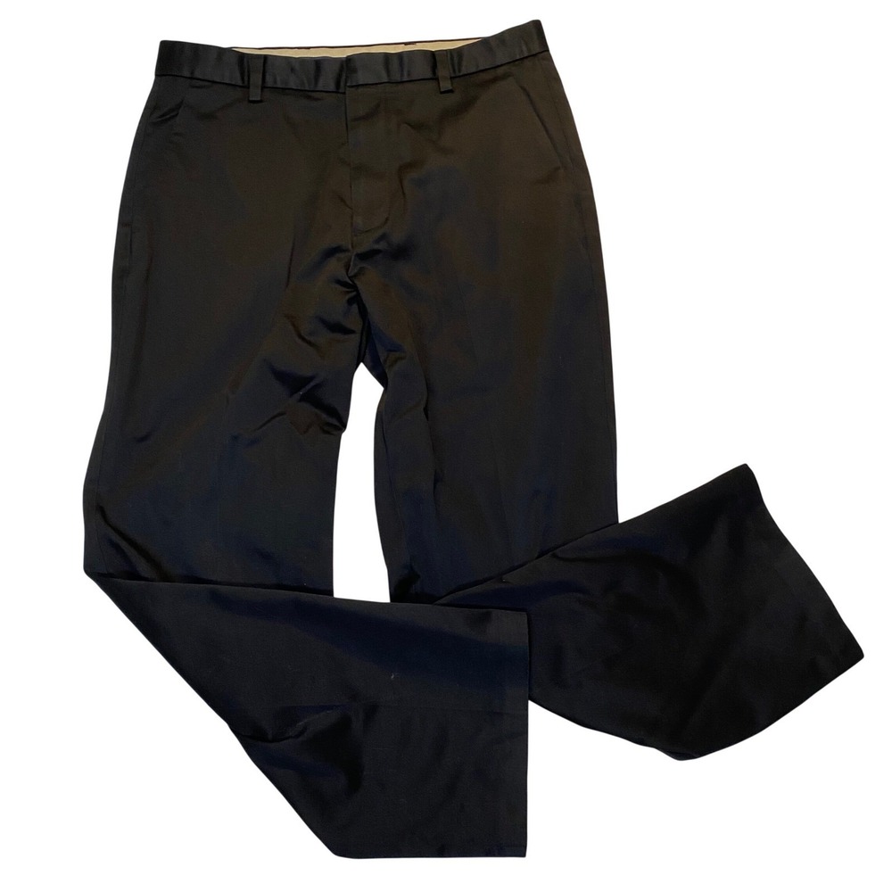 Dockers Classic Fit Dress Pants Men‎ 34x30 Black Flat Front Career